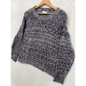 LOFT Outlet Multicolored Speckled Knit Sweater Crew Neck Long Sleeve Size S